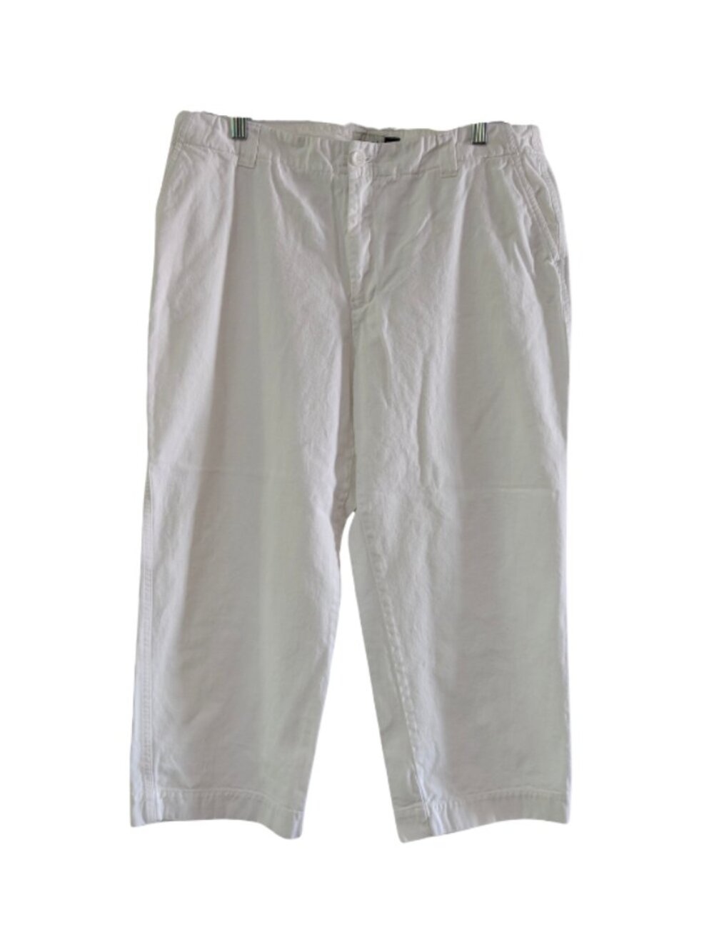Gap Women's Clean Cut Cropped Capri Jeans White, 14, Vintage 2000, Cotton Denim